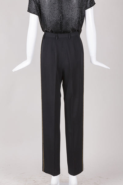 Black Trousers With Gold Braiding
