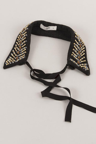 Beaded Tie Collar