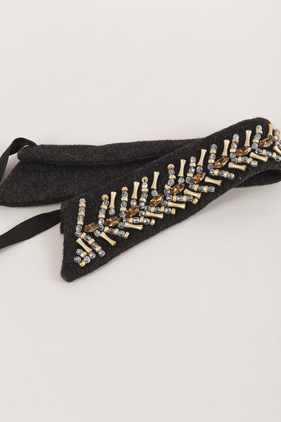 Beaded Tie Collar