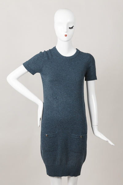 Turquoise Cashmere Sweater Dress