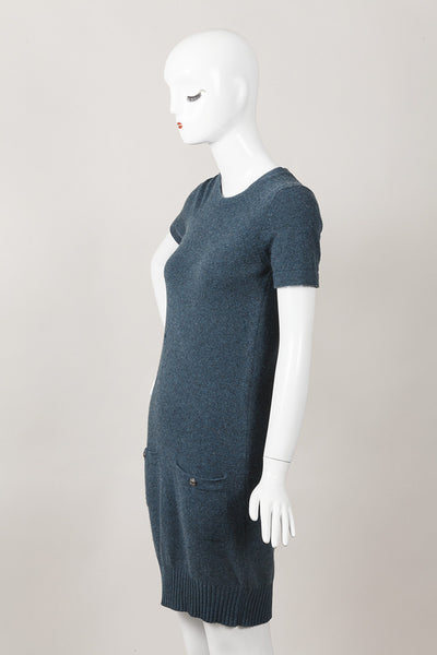 Turquoise Cashmere Sweater Dress