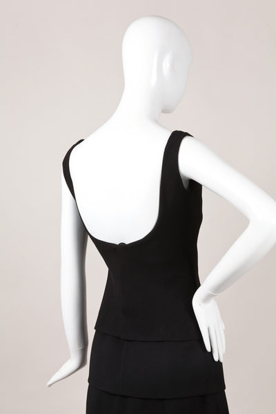 Black Tiered Sleeveless Cocktail Dress