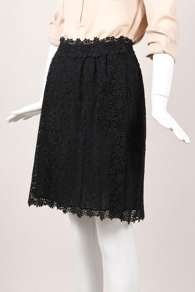 New With Tags Black Floral Crochet Lace Skirt