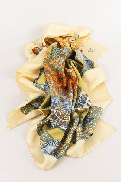 "L'Atlandtide" Silk Scarf