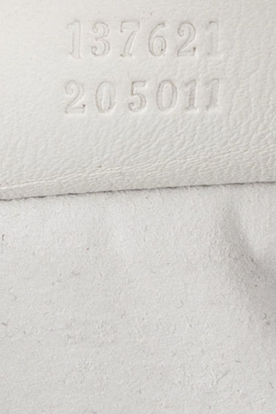 White Ostrich Leather "Pelham" Shoulder Bag