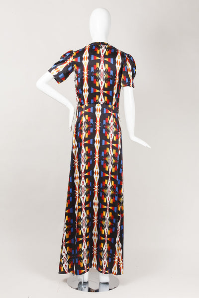 Multicolor Silk Maxi Dress