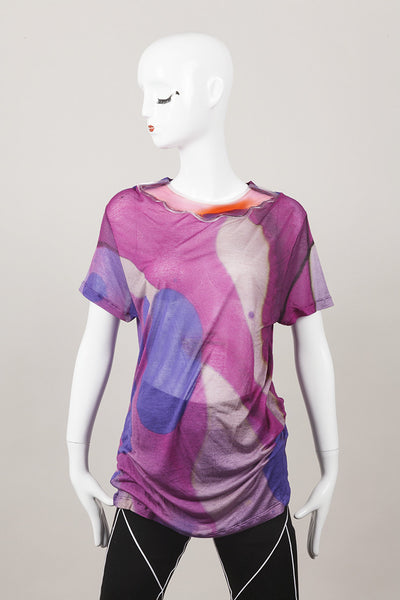 New Lava Print Gel Collar T Shirt