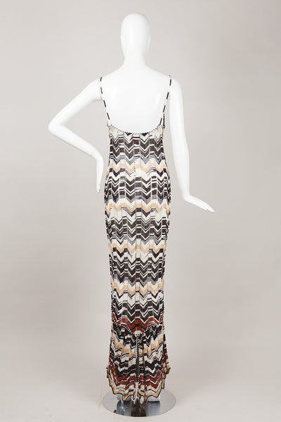 Multicolor Sleeveless Striped Knit Maxi Dress