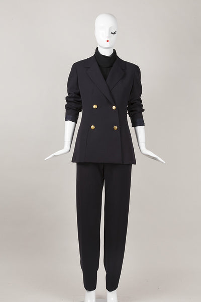 Navy Jacket and Pant Suit Set