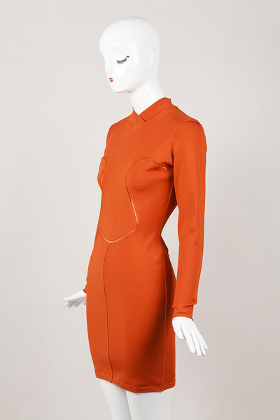 Orange Body-Con Dress