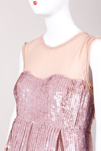 New Sheer Sequin Sleeveless Dress