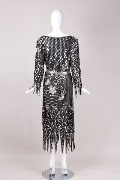 Black and Silver Embellished Dress