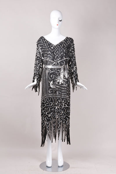 Black and Silver Embellished Dress