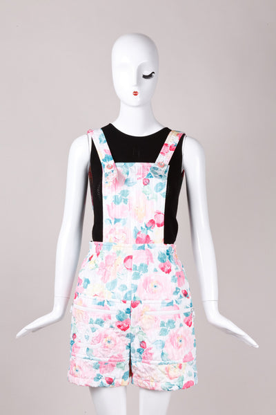 Floral Print Overalls