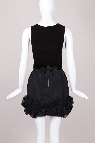 Black Mini Skirt With Back Bow