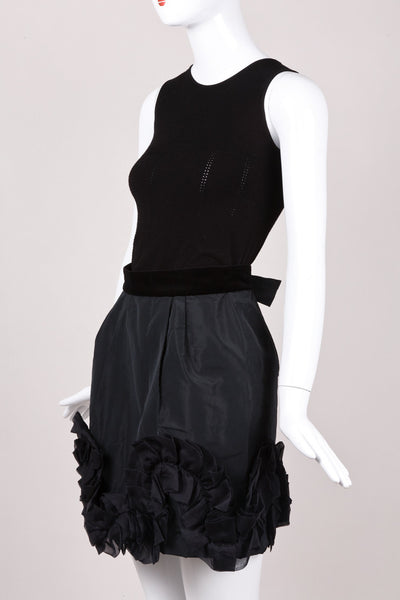 Black Mini Skirt With Back Bow