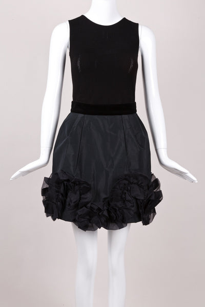 Black Mini Skirt With Back Bow