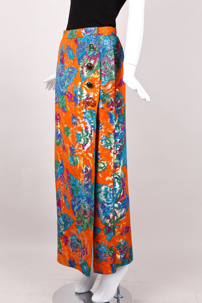 Rive Gauche Orange Maxi Skirt