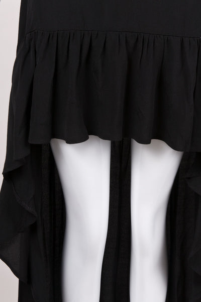 New with Tags Black Hi-Lo Skirt