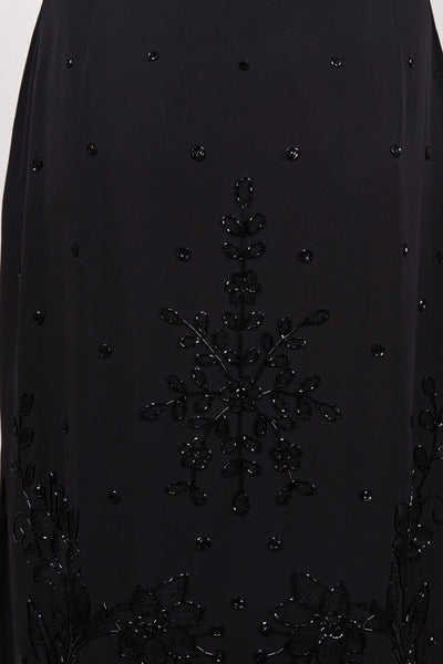 Black Silk Sequin Skirt