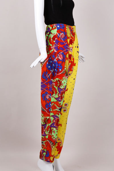 Patterned Silk Pants