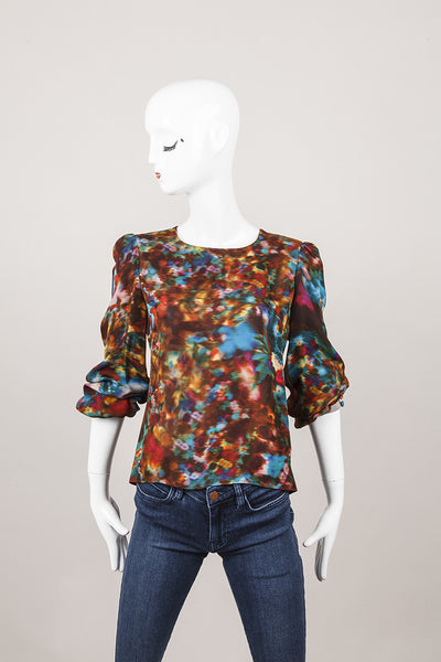New With Tags Floral Silk Blouse