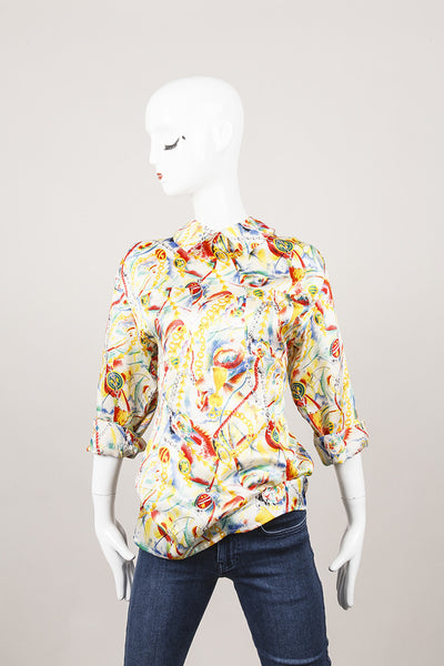 Printed Silk Blouse