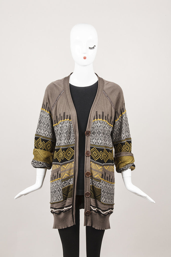 Fair Isle Cashmere and Silk Cardigan Sweater