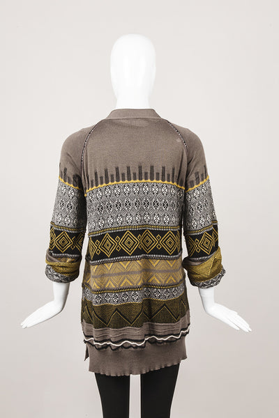 Fair Isle Cashmere and Silk Cardigan Sweater
