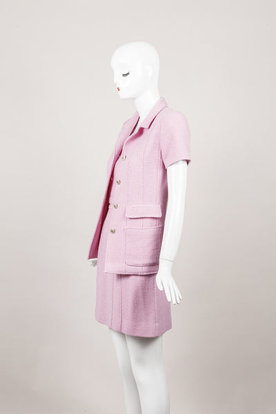 Lavender Three Piece Woven Wool Skirt Suit