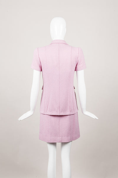 Lavender Three Piece Woven Wool Skirt Suit