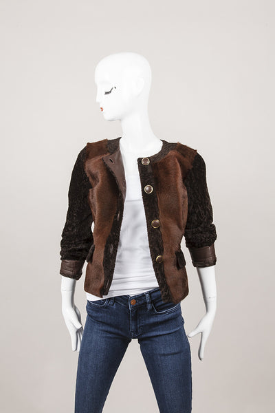 Brown and Gold Fur Jacket