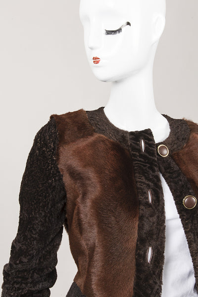 Brown and Gold Fur Jacket