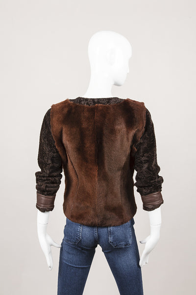 Brown and Gold Fur Jacket