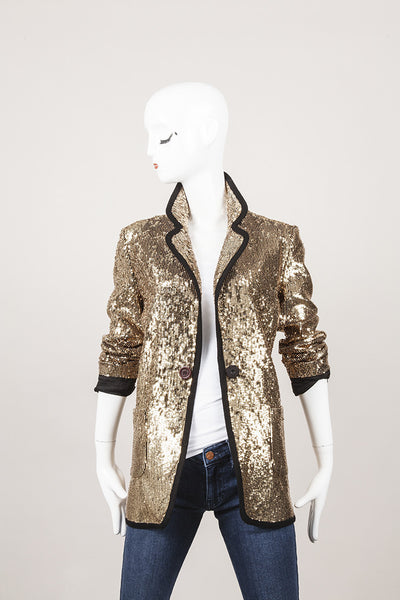 New With Tags Bronze Sequin Blazer