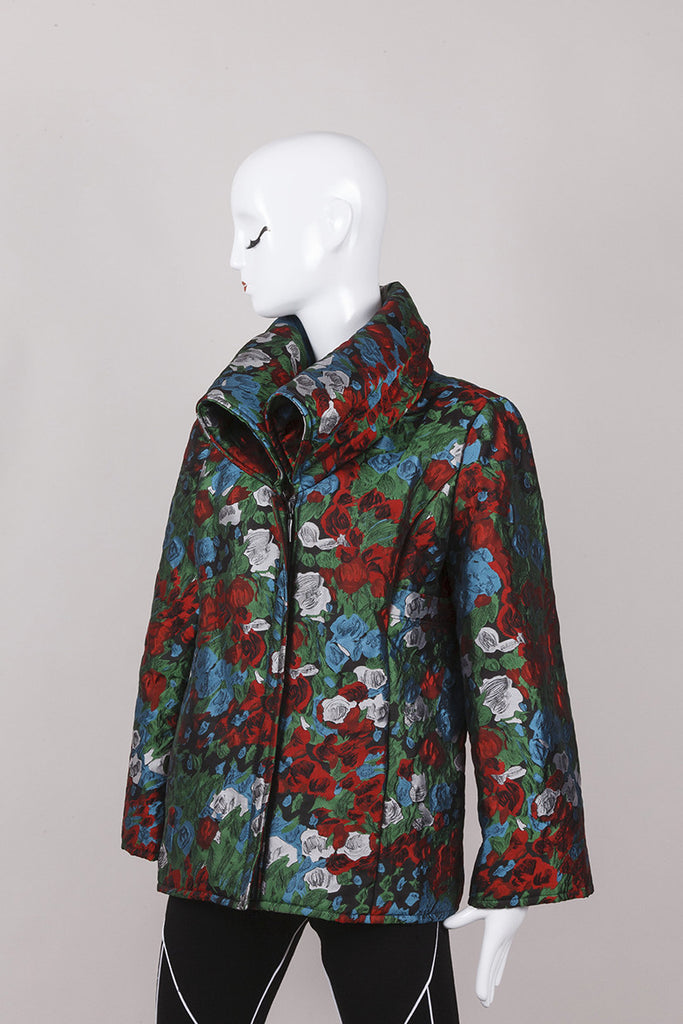 Floral Print Silk Jacket