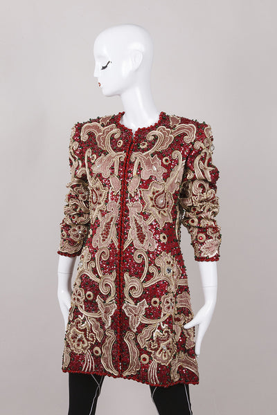 Couture Beaded and Embroidered Silk Coat