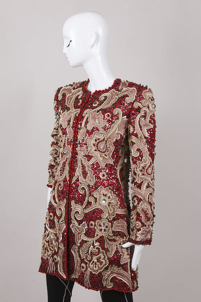 Couture Beaded and Embroidered Silk Coat