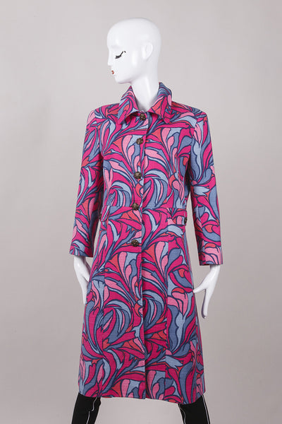 Pink and Blue Patterned Coat