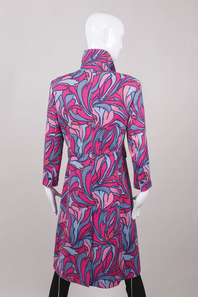 Pink and Blue Patterned Coat