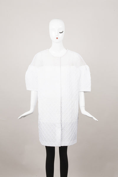 New With Tags White Mesh Cocoon Jacket