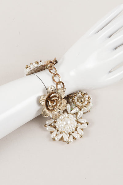 Bracelet with Flower Embellishments