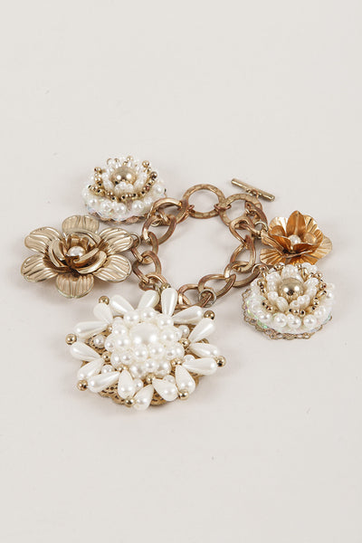 Bracelet with Flower Embellishments