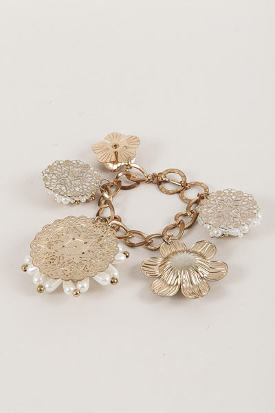 Bracelet with Flower Embellishments