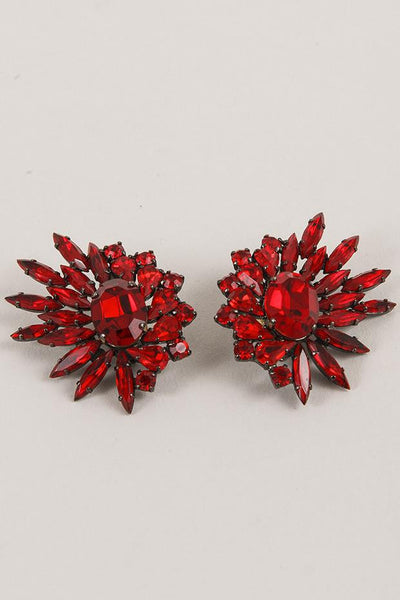 Red Rhinestone Earrings