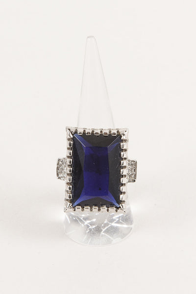 Square Blue Ring