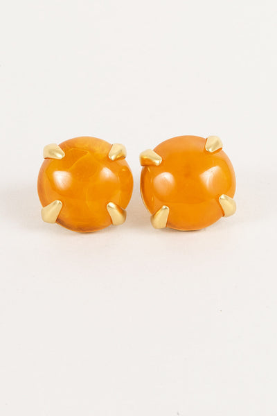 Circular Orange Earrings