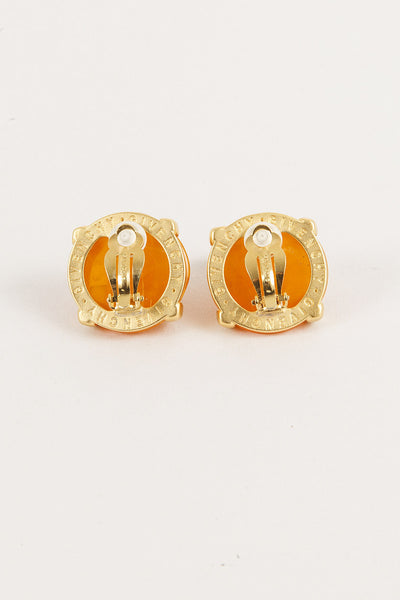 Circular Orange Earrings