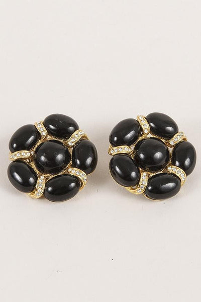 Black Flower Earrings