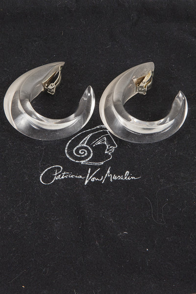 Lucite Hoop Earrings